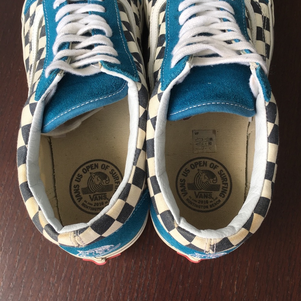 Vans US Open 2016 Surf Shoe Turquoise Checkerboard - Picture 7 of 8